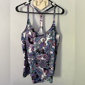 Island Escape Vibrant Paisley Tankini ~ 12